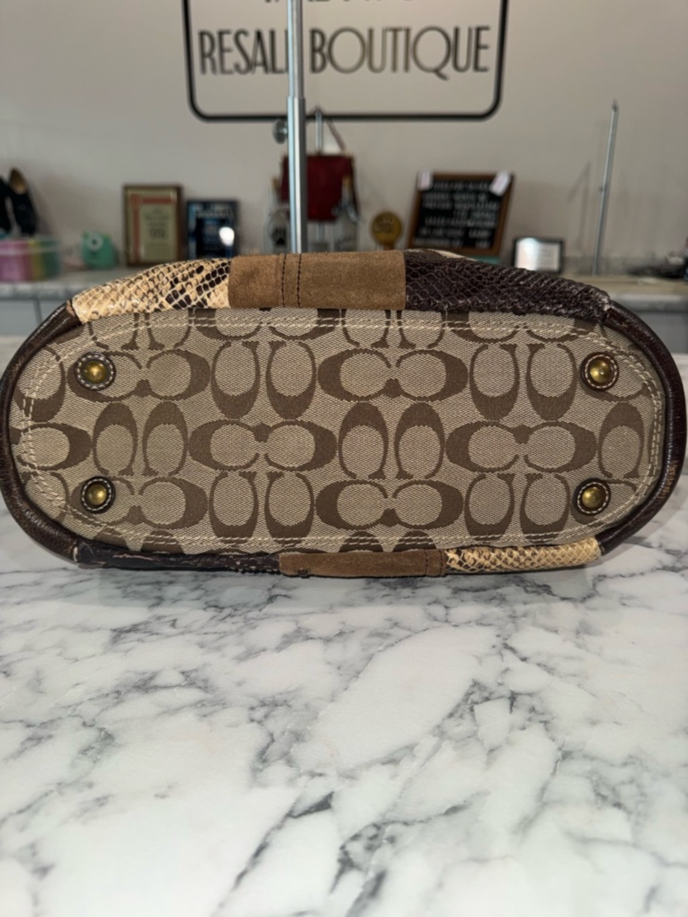Coach Signature Patchwork Limited Edition Purse Bag  Leopard VTG Y2K - Picture 9 of 10